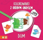 Kolorowanka z grubym obrysem. Dom