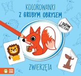 Kolorowanka z grubym obrysem. Zwierzęta
