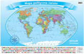 PODKŁADKA NA BIURKO I POD MYSZ DLA DZIECI ŚWIAT POLITYCZNY 