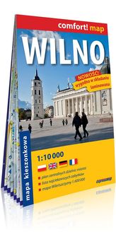Wilno laminowany kieszonkowy plan miasta 1:10 000