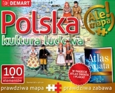 PUZZLE POLSKA kultura ludowa + Atlas Świata + Plakat