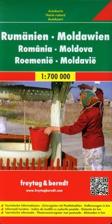 Rumunia Mołdawia mapa drogowa 1:700 000