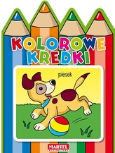 Kolorowe kredki. Piesek