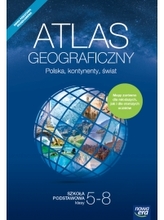 Atlas geograficzny dla klas 5-8. Szkoła podstawowa (2018). Polska, kontynenty, świat