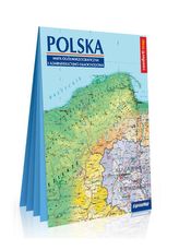 Polska. Mapa ogólnogeograficzna i administracyjno - samochodowa laminowana mapa XXL