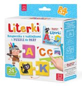 Literki. Książeczka z naklejkami i puzzle do pary