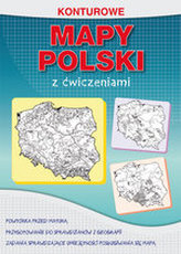 KONTUROWE MAPY POLSKI Z ĆWICZENIAMI LITERAT 9788381144087