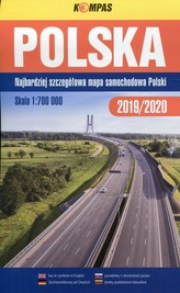 Polska 2019/2020 mapa samochodowa Polski 1:700 000