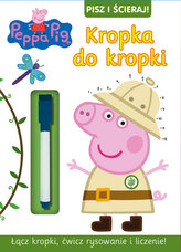 Świnka Peppa. Pisz i ścieraj! Kropka do kropki