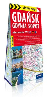 Plastic map Gdańsk, Gdynia, Sopot 1:26 000