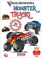 Kolorowanka z naklejkami. Monster trucki