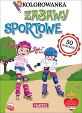 Kolorowanka z naklejkami. Zabawy sportowe