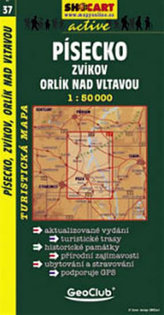 Písecko, Zvíkov, Orlík nad Vltavou - 1:50000 tur. mapa