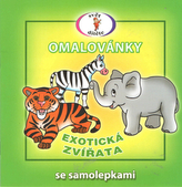 Exotická zvířata - Omalovánky se samolepkami A5