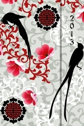 Diář 2013 - magnet. Ptáci a květiny 10,5 x 15,8 cm - CZ