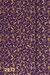 Diář 2013 - magnet. Softouch Violet 10,5 x 15,8 cm - CZ