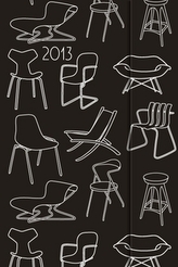 Diář 2013 - magnet. Židle 10,5 x 15,8 cm - CZ
