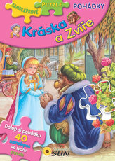 Samolepkové puzzle Kráska a zvíře