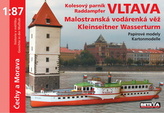 Kolesový parník Vltava a Malostranská vodárenská věž