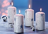 Svíčky dekorativní - sada 4 ks