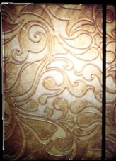 Zápisník s gumičkou A4 210x290 mm zlatý ornament