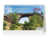 55 turistických nej Čech, Moravy a Slezska 2016 - stolní kalendář