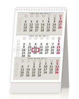 MINI tříměsíční kalendář/MINI trojmesačný kalendár - stolní kalendář