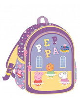 Školní taška s potiskem Prasátko Peppa - fialová