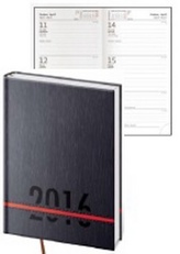 Diář 2016 - Strips kapesní týdenní - červená
