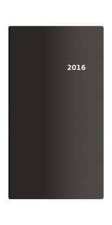 Diář 2016 - Torino čtrnáctidenní kapesní PVC - černá