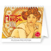 Kalendář 2016 - Alfons Mucha Praktik 16,5 x 13 cm