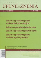 UZZ 12/2012 Zákon o spotrebnej dani z alkoholických nápojov