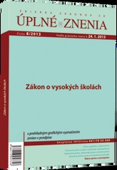 UZZ 8/2013 Zákon o vysokých školách