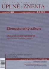 UZZ 22/2013 Živnostenský zákon