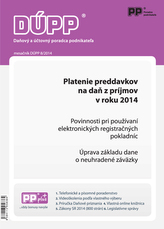 DUPP 8/2014 Platenie preddavkov na daň z príjmov fyzickej osoby v roku 2014