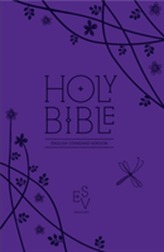  Holy Bible: English Standard Version (ESV) Anglicised Purple Compact Gift edition with zip