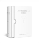  HOLY BIBLE: King James Version (KJV) White Compact Christening Edition