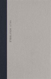  NKJV, Thinline Bible, Large Print, Cloth over Board, Gray/Blue, Red Letter Edition, Comfort Print