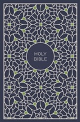  NKJV, Thinline Bible, Compact, Cloth over Board, Blue/Green, Red Letter Edition, Comfort Print