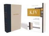  KJV, Reference Bible, Giant Print, Cloth over Board, Blue/Tan, Red Letter Edition, Comfort Print