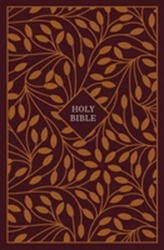  KJV, Thinline Reference Bible, Cloth over Board, Burgundy/Orange, Red Letter Edition, Comfort Print