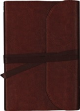  KJV, Journal the Word Bible, Large Print, Premium Leather, Brown, Red Letter Edition