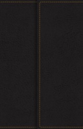  KJV, Reference Bible, Compact, Large Print, Snapflap Leather-Look, Black, Red Letter Edition, Comfort Print