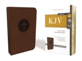  KJV, Reference Bible, Giant Print, Leathersoft, Brown, Red Letter Edition, Comfort Print