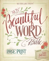 NKJV, Beautiful Word Bible, Large Print, Leathersoft, Blue, Red Letter Edition