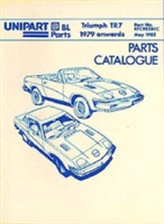  Triumph TR7 Parts Catalogue 1979 Onwards
