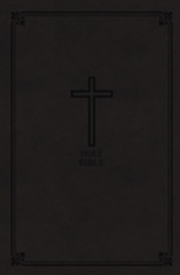  KJV, Reference Bible, Compact, Large Print, Imitation Leather, Black, Red Letter Edition, Comfort Print