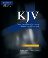  KJV Concord Wide Margin Reference Bible, Black Calfsplit Leather KJ764:XM