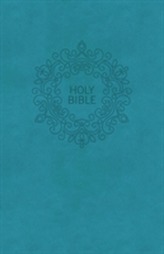  NKJV, Value Thinline Bible, Large Print, Imitation Leather, Blue, Red Letter Edition, Comfort Print