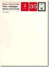  Rover 3 and 3.5 Litre Parts Catalogue